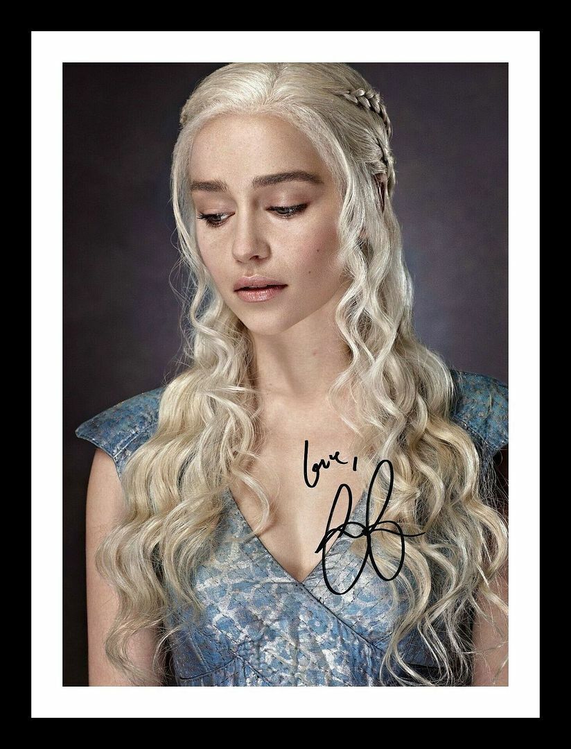 Emilia Clarke - Game Of Thrones Autograph Signed & Framed Photo Poster painting 2