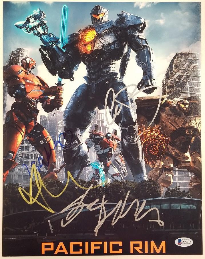 PACIFIC RIM UPRISING Cast (4) Signed 11x14 Photo Poster painting Day Arjona B ~ BAS Beckett COA