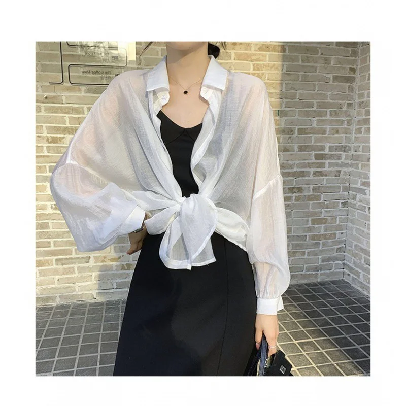 Uveng Uveng And Long Sun Protection Shirt Women 2024 Summer Long Sleeves Large-Size Breathable Thin Cardigan Coat Women Fashion Tops Up