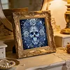 Partial Drill 5D Diamond Painting Kit Skull Abstract 30x30cm(Blue Skull)