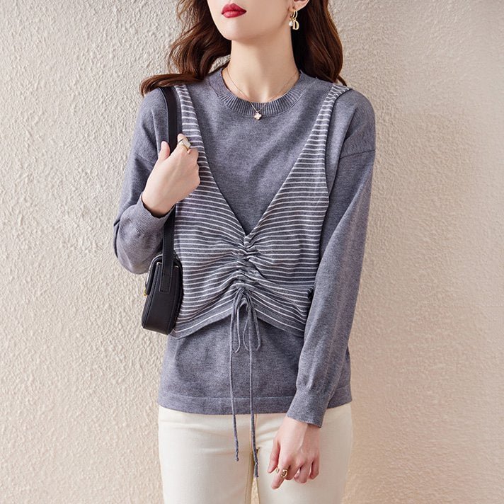 Gray Casual Shift Shirts & Tops