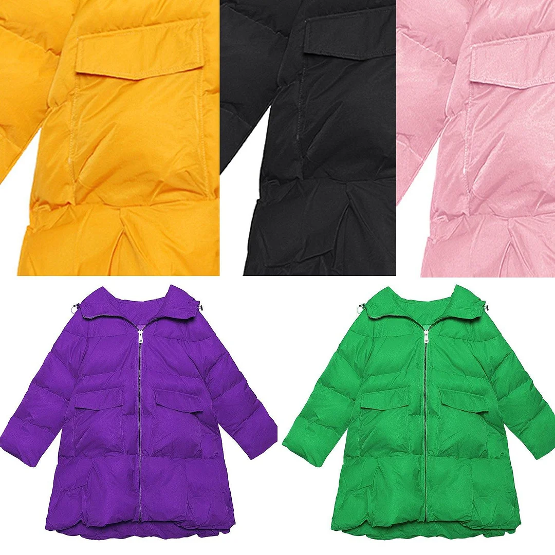 Luxury plus size snow jackets hooded coats green winter women parka