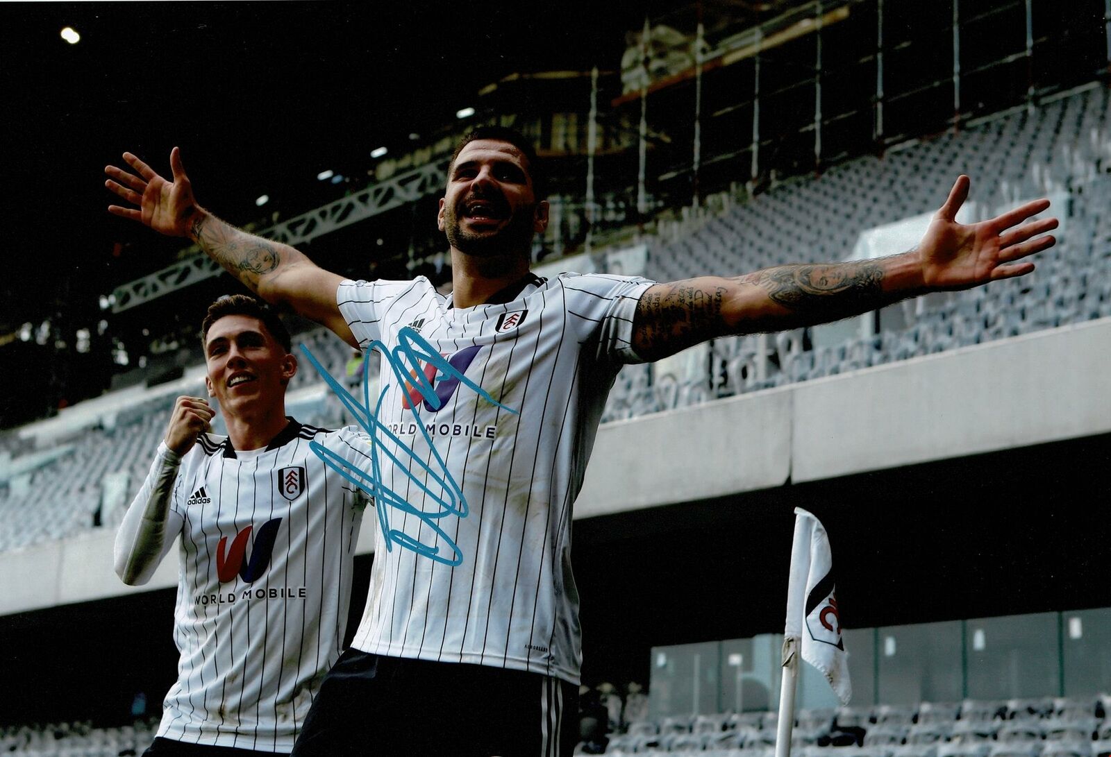 Aleksandar Mitrovic Signed 12X8 Photo Poster painting Fulham F.C. Autograph AFTAL COA (1649)