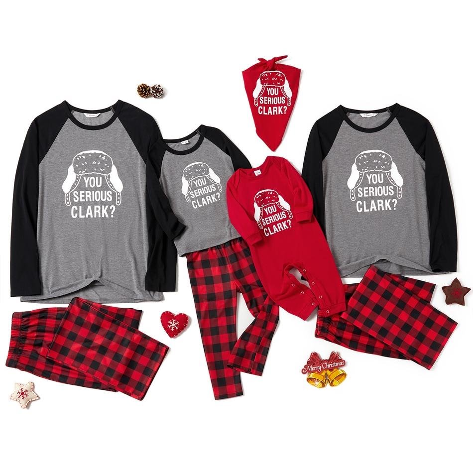 Family Matching ' You Serious Clark?'  Plaid Pajamas Sets