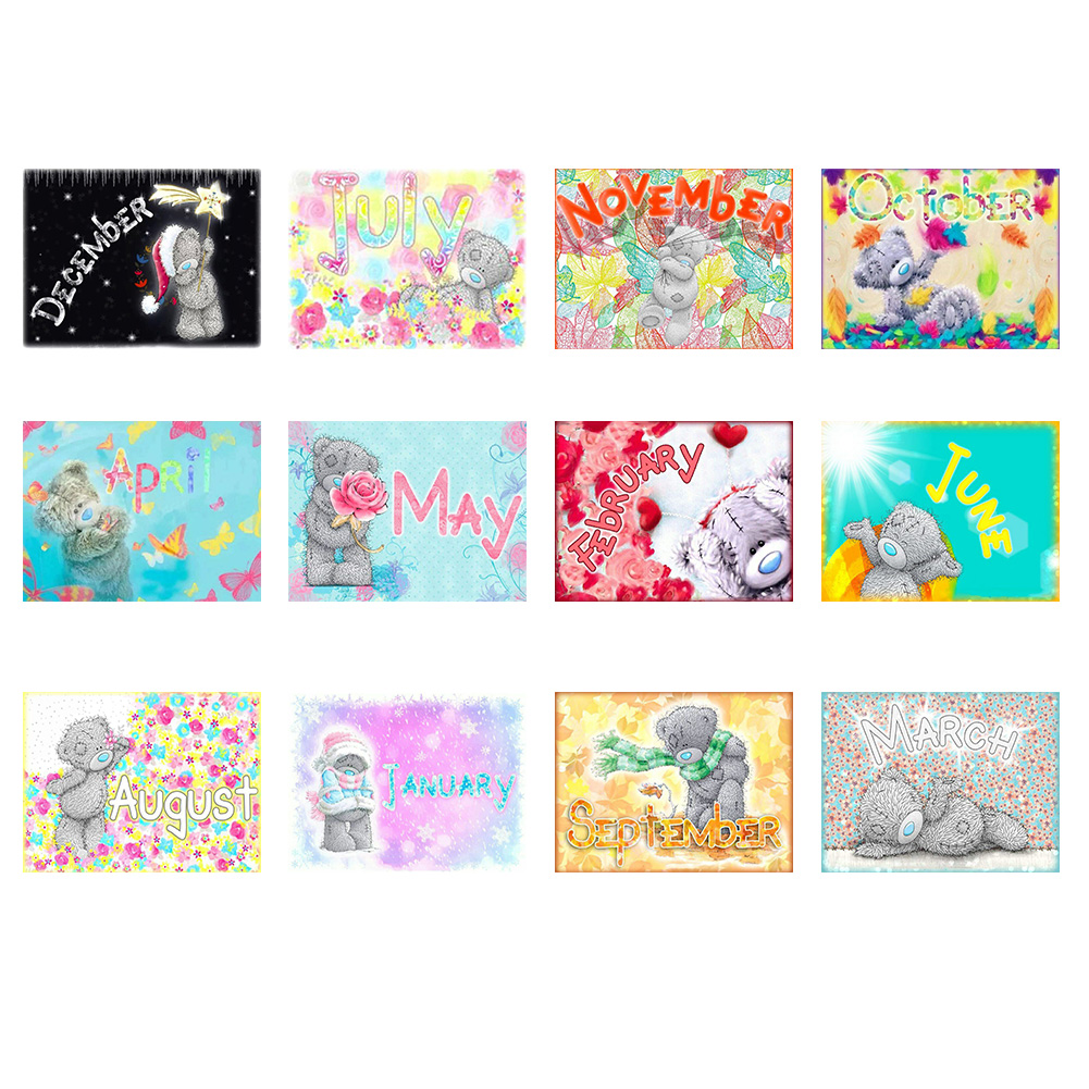 

Monthly Tatty Teddy - Round Drill Diamond Painting - 40*30CM, 01, 501 Original
