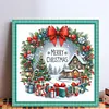 Christmas House-Partial 11CT Stamped Cross Stitch Bead Embroidery 36*36cm/14.17*14.17in tapestrymarket