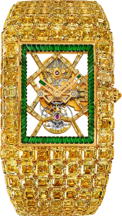 Timeless Treasure Jacob Billionaire Watch Yellow Diamond 18