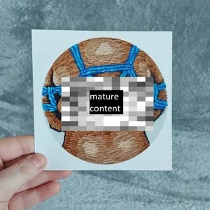Pornhint PRINT- 5x5" matte print, Blue Rope MATURE CONTENT