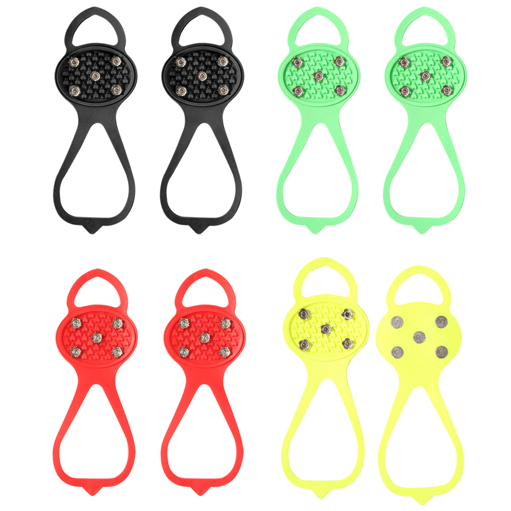 

5 Spikes Ice Cleats Anti-Slip Ice Walking Hiking Grip Crampons for Children, Yellow, 501 Original