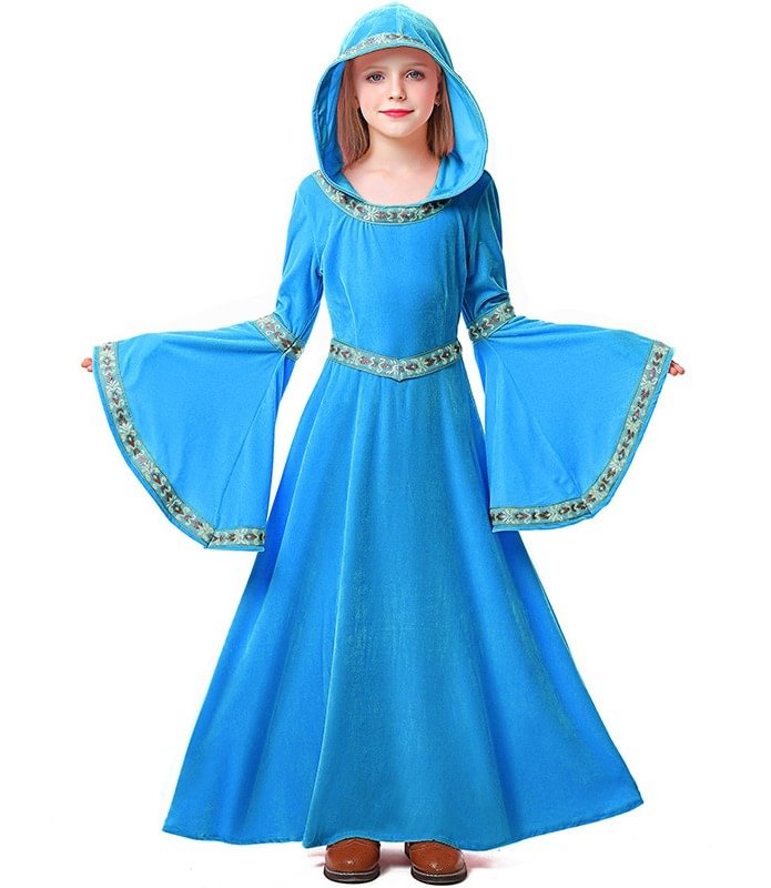 Halloween Vampire Kid's Costume Hooded Party Cosplay Performance Medieval Costume Novameme