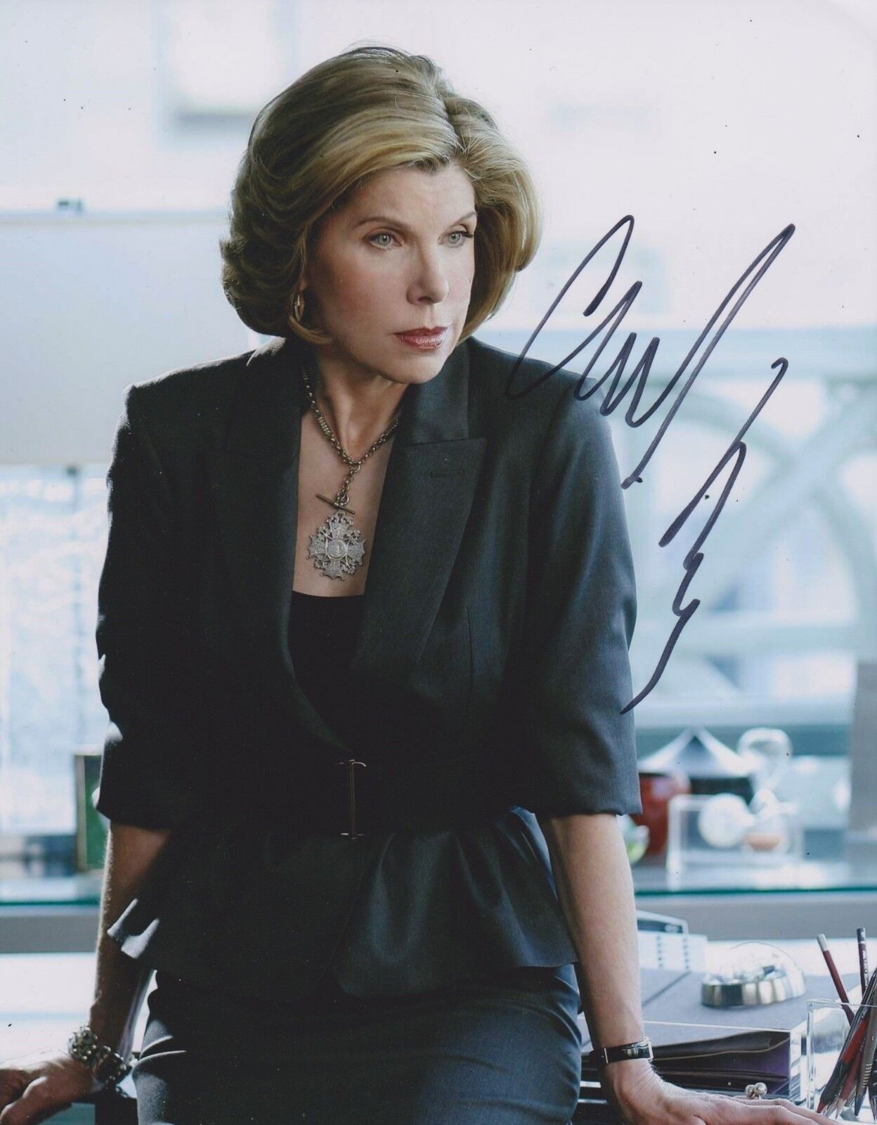 Christine Baranski Signed The Good Wife 10x8 Photo Poster painting AFTAL