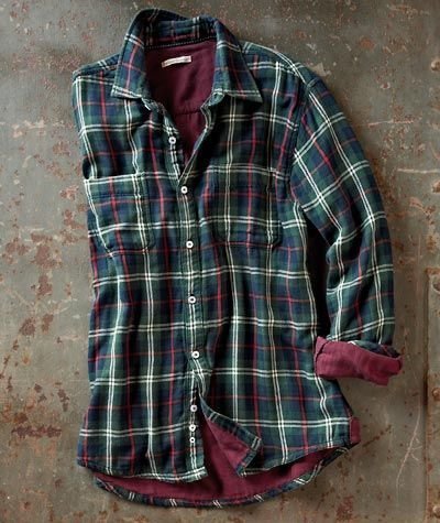 Men's Casual Check Print Long Sleeve Lapel Shirt