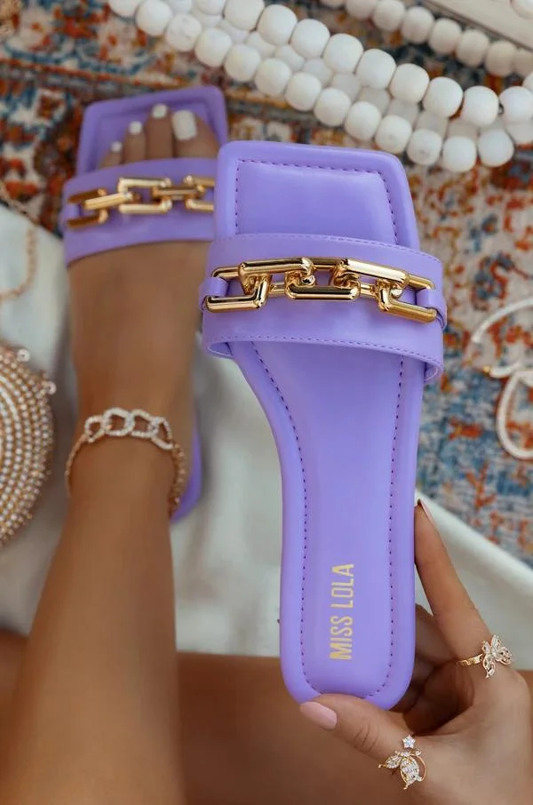 PU Sexy Flat Sandals