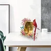 (US Local)Acrylic Special Shape Cardinal and Flower Diamond Painting Picture Frame Kit