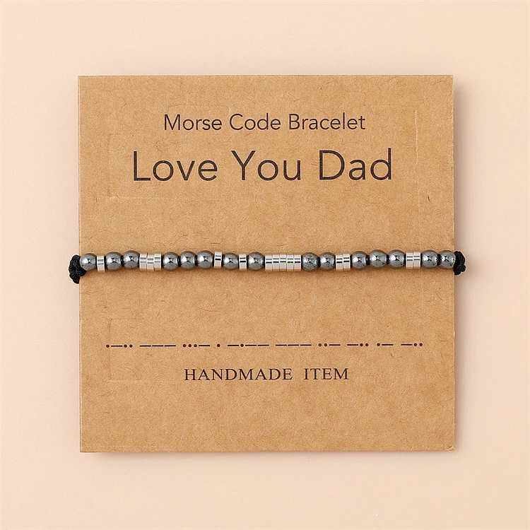 Morse Code Father's Day Gift Bracelet