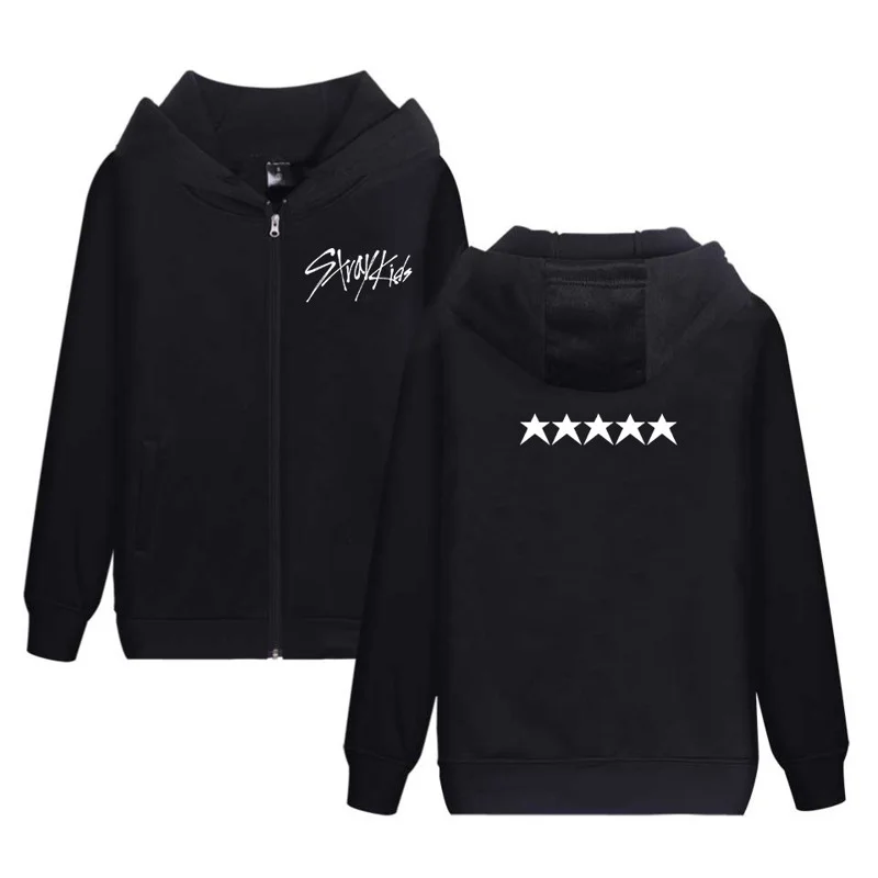 Stray Kids Album ★★★★★ 5-STAR Logo Zip-Up Hoodie