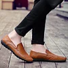 Gioiacombo&trade; Scarpe da uomo in pelle cucite a mano alla moda casual