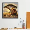 Diamond Painting-DIY Full Round Drill Lion(40*40CM)