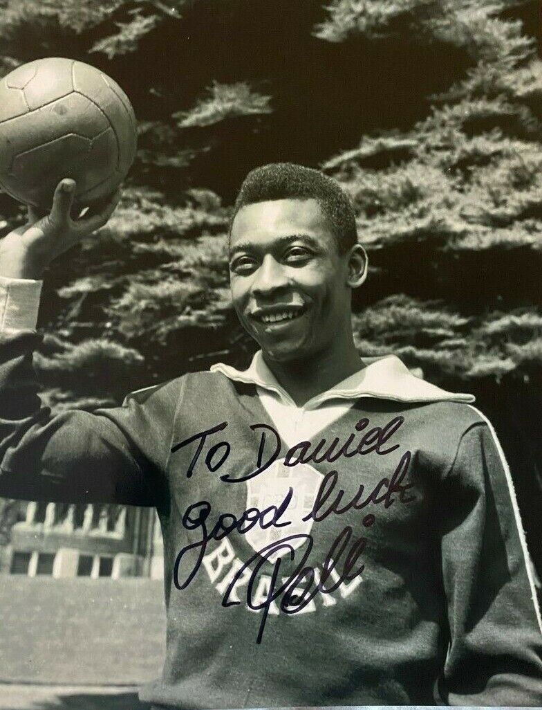 Pele signed autographed 8x10 Photo Poster painting Soccer Legend Inscription