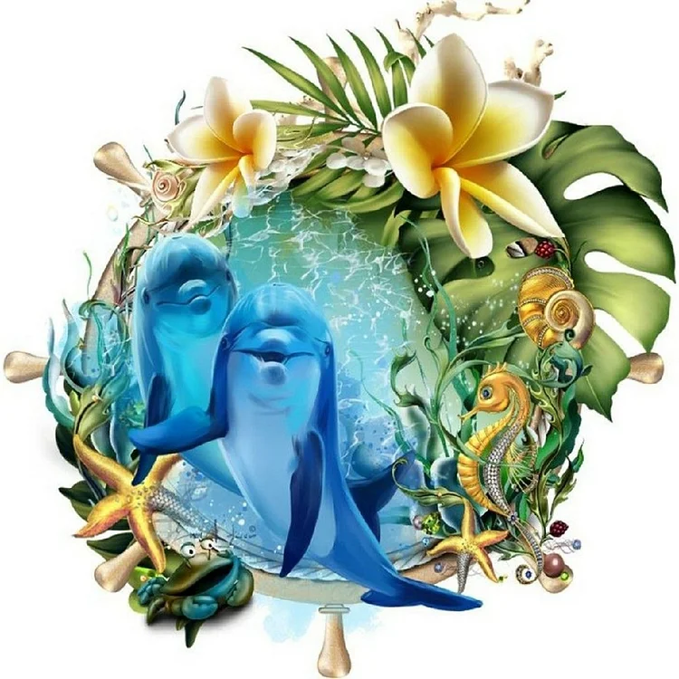 The Underwater World 30*30CM(Canvas) Full Round Drill Diamond Painting gbfke