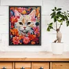 Cat In Flowers-14CT Stamped Cross Stitch 51*63cm/20.08*24.8in(Big Size)