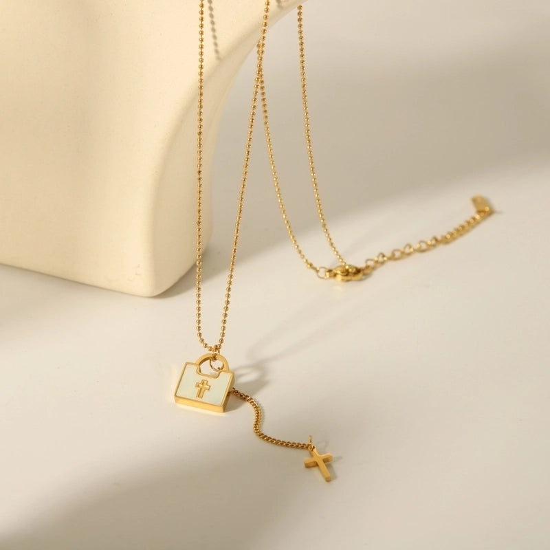 Casual Bag 304 Stainless Steel Pendant Necklace