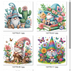 (4er Pack) Gnome - Speziell geformtes Diamond Painting - 30*30cm