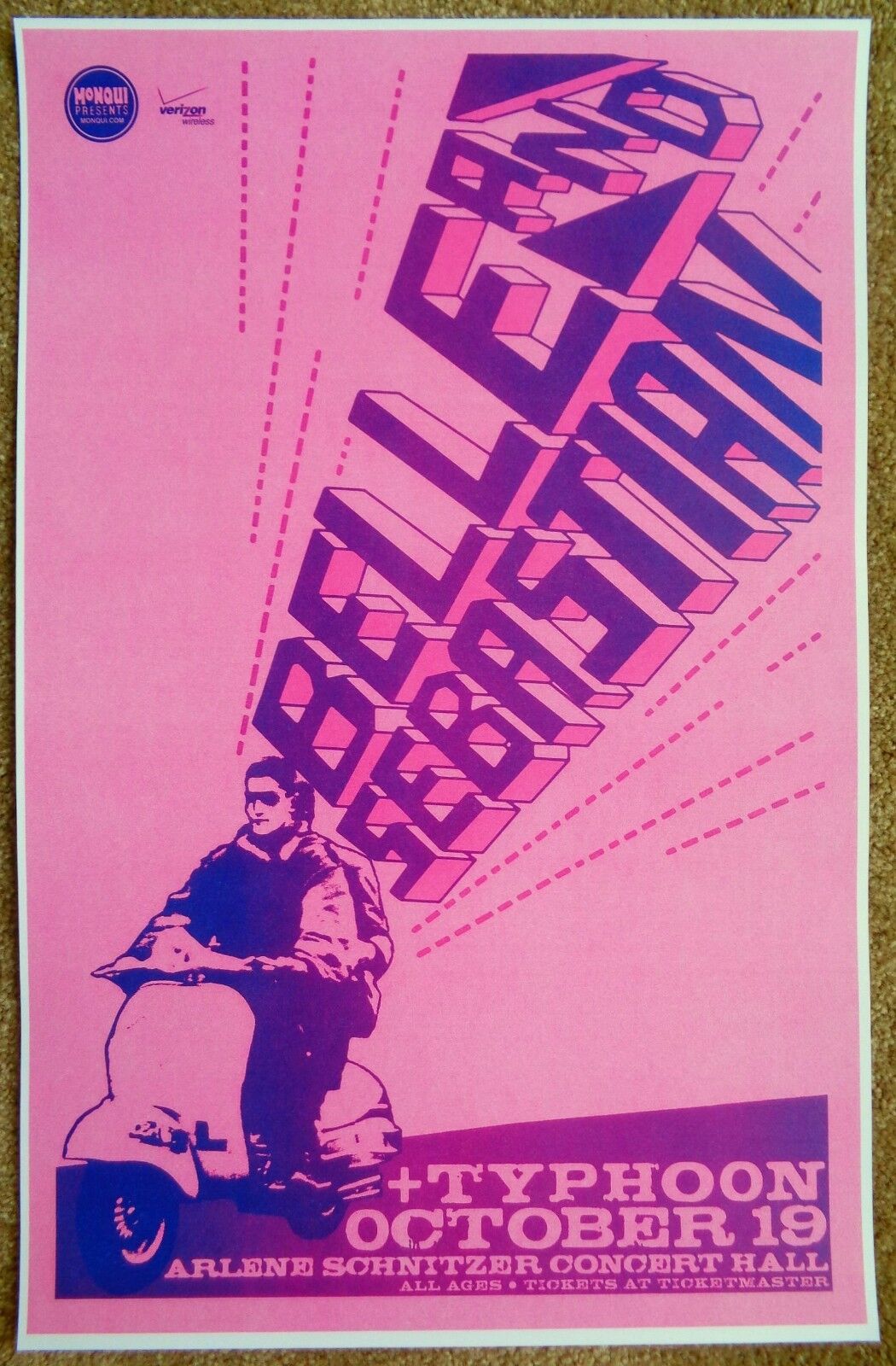 BELLE AND SEBASTIAN 2010 Gig POSTER Portland Oregon Concert Version 2