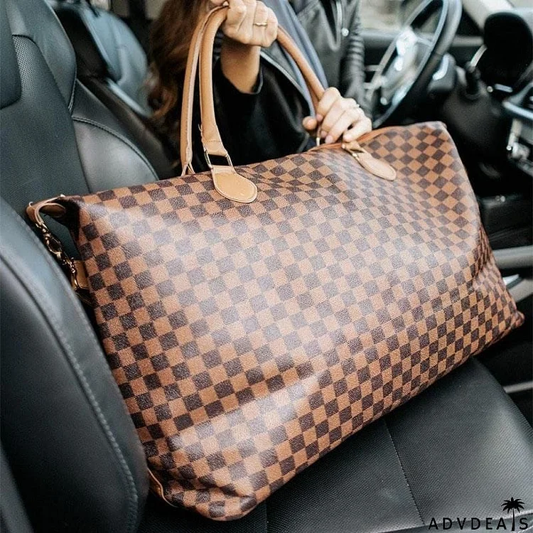 Checkered weekend bag