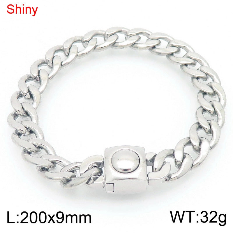 Stainless Steel NK Chain Bracelet Fashion Personality Titanium Steel Figaro Chain Necklace