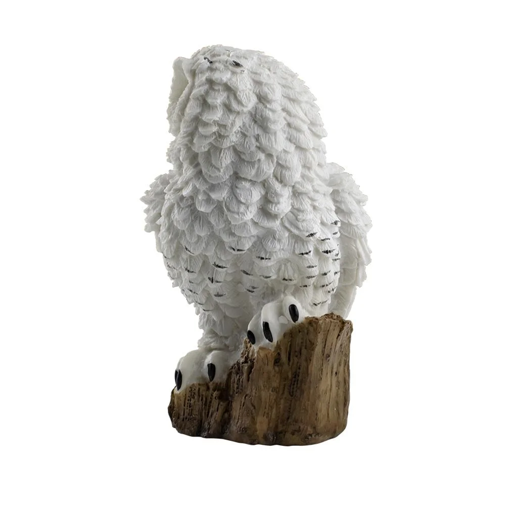 Solar Power LED Owl Lawn Light Waterproof Garden Landscape Lamp (White)