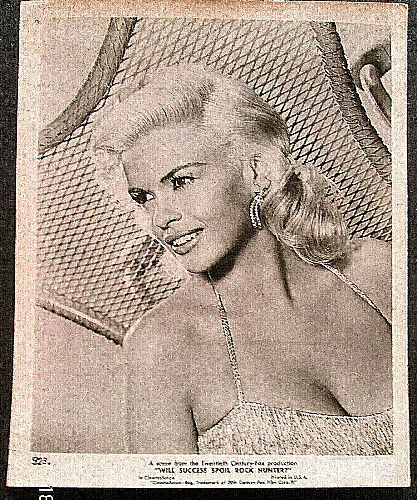 JAYNE MANSFIELD: (WILL SUCCESS SPOIL ROCK HUNTER) ORIG,1957 PORTRAIT Photo Poster painting