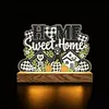 DIY Diamond Painting Kit with Wooden Light Base, Double Side Printed Night Light for Home Office Tabletop Decor
