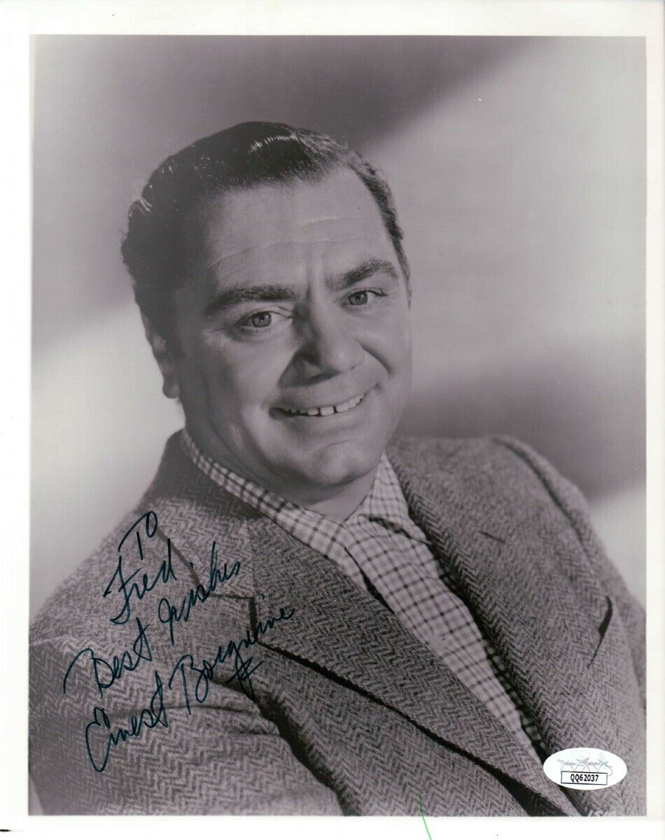 Ernest Borgnine Signed Autographed 8X10 Photo Poster painting Legendary Actor JSA QQ62035