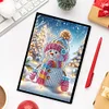 (US Local)Snowman A5 Size Diamond Painting Notebook Set with 4Pcs Bookmark Holiday Gift