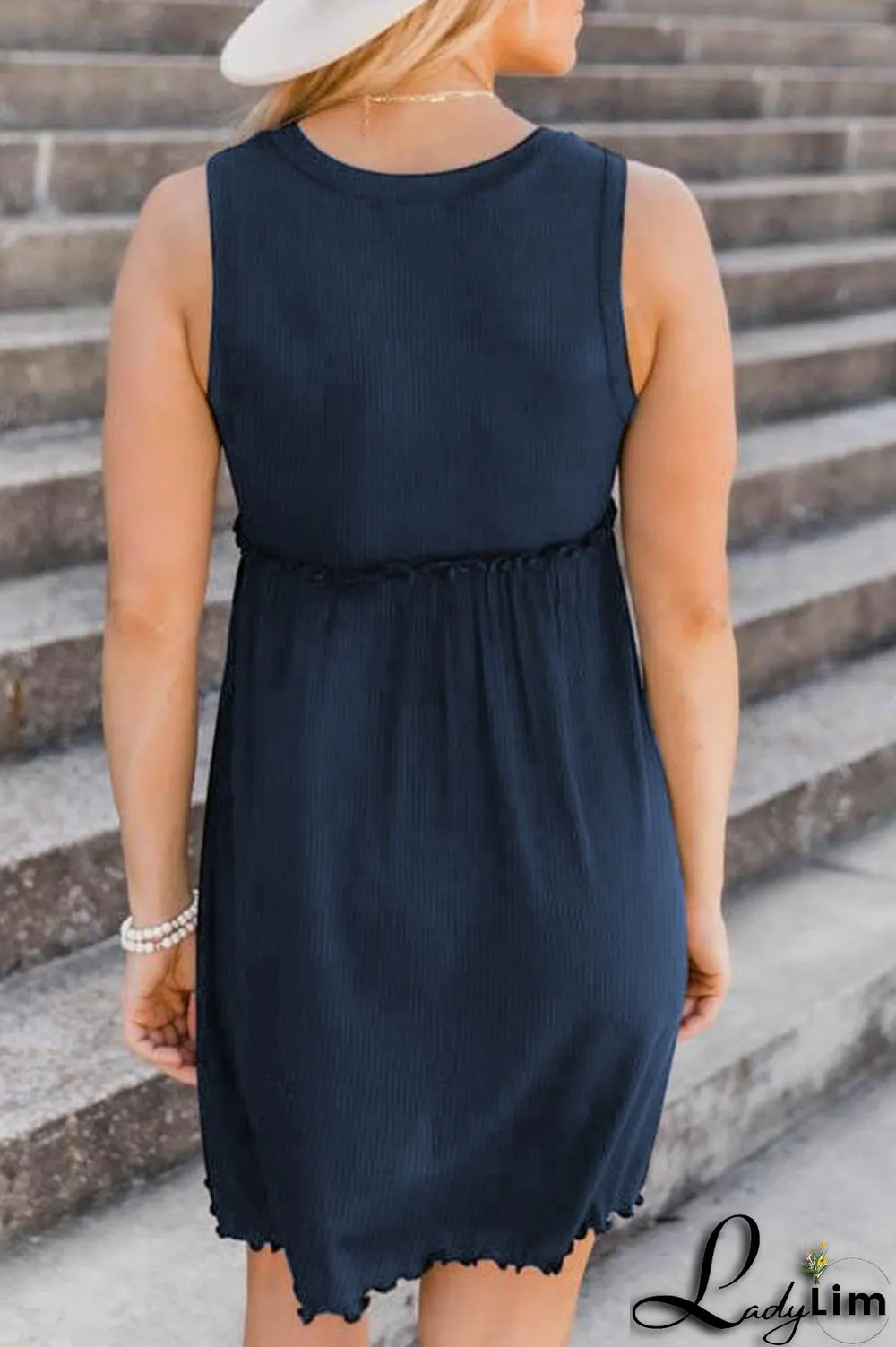 Apricot Casual Solid Patchwork U Neck Cake Skirt Dresses