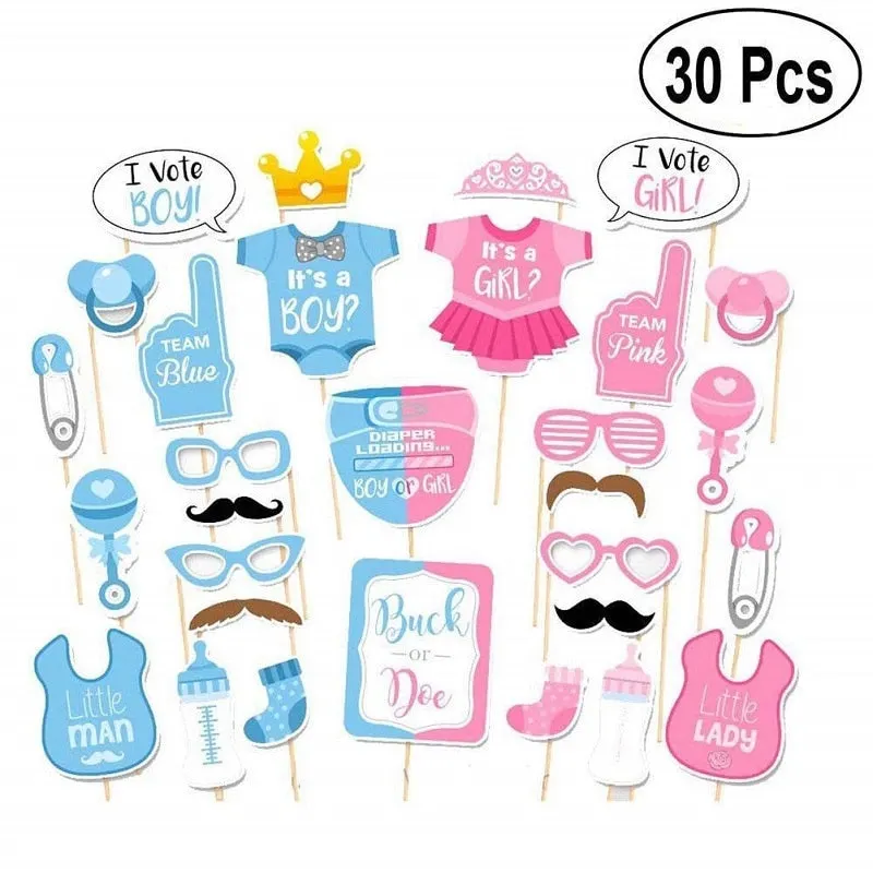 Gender Reveal Disposable Tableware Set Baby Shower Boy Or Girl Plate Napkin Tablecloth Gender Reveal Party Decorations Supplies