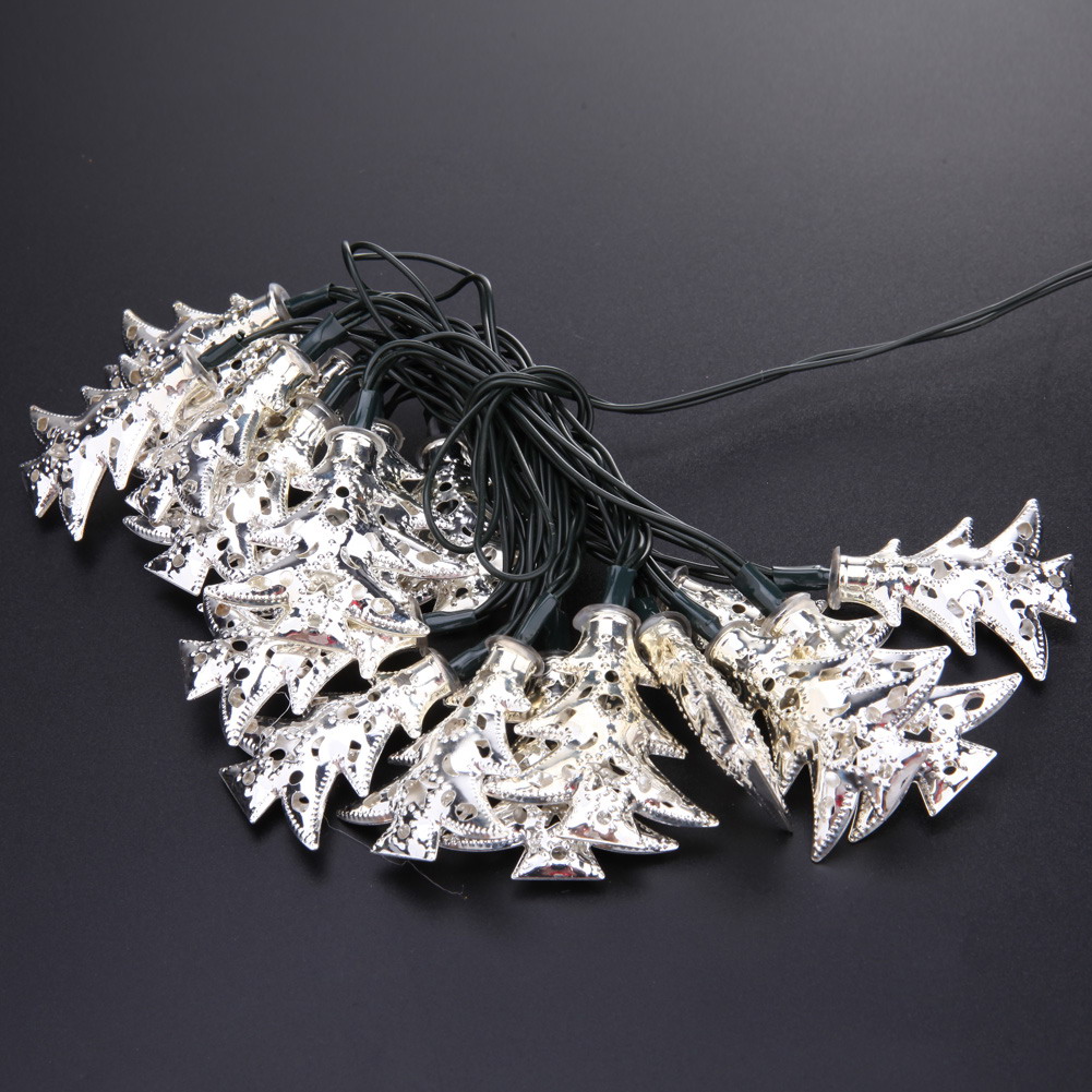 

20 LED String Light Fairy Silver/Gold Christmas Tree Garland Holiday Decora, Silver 银色, 501 Original