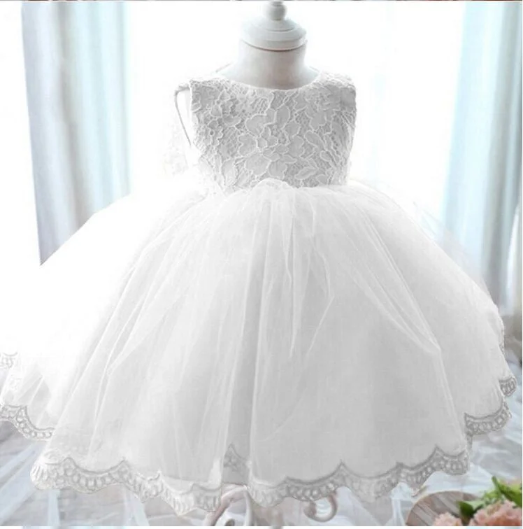 Tulle Lace Dress for Little Baby Girls for Wedding Party robe bebes fille Christening Gowns for Infants  Newborn Baby Vestidos