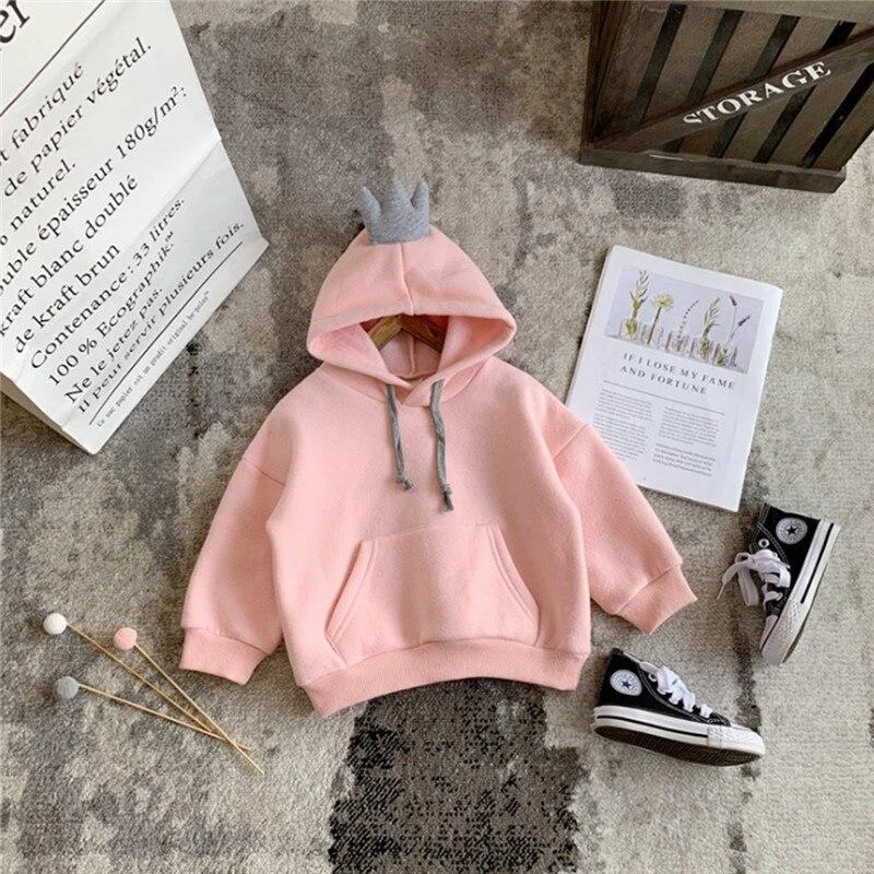 Mudkingdom Baby clothes Winter Sweatshirt Hooded Cartoon Fleece Lined Tops Clothes