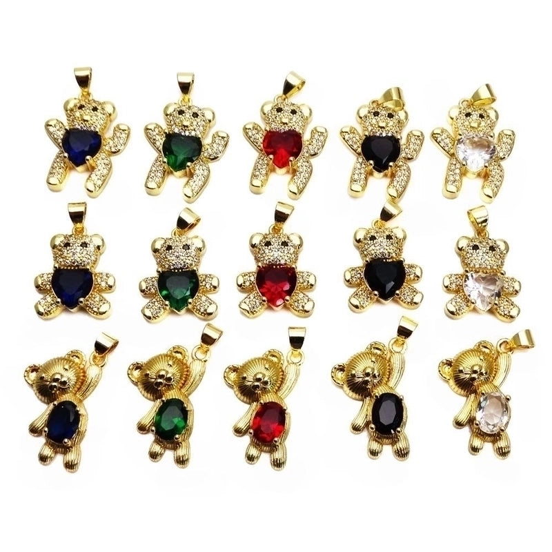 Minimalist Animal Copper Inlay Zircon Charms