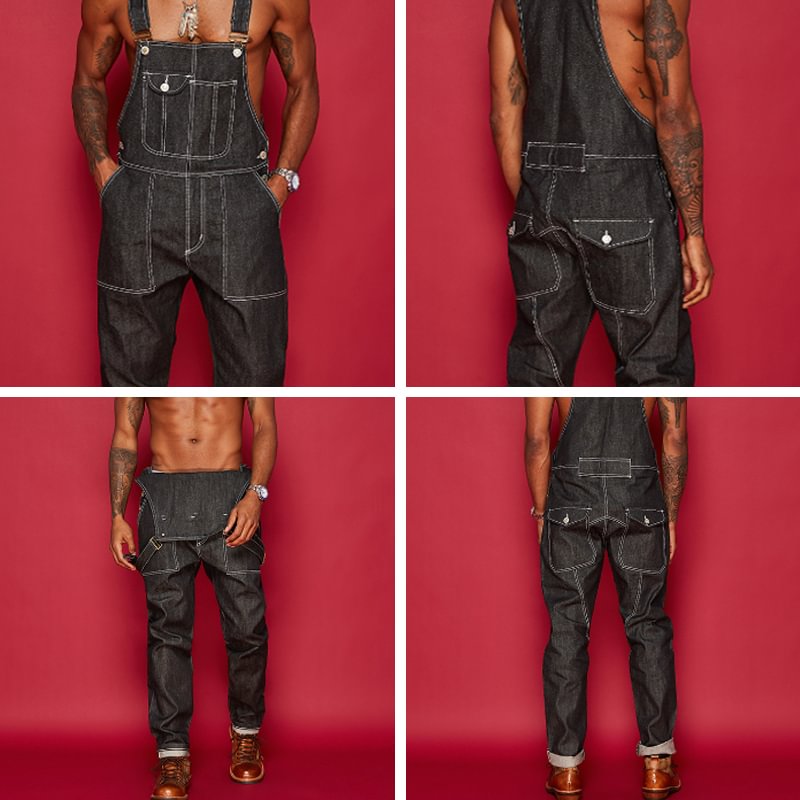 Vintage Red Ear Denim Baggy Overalls