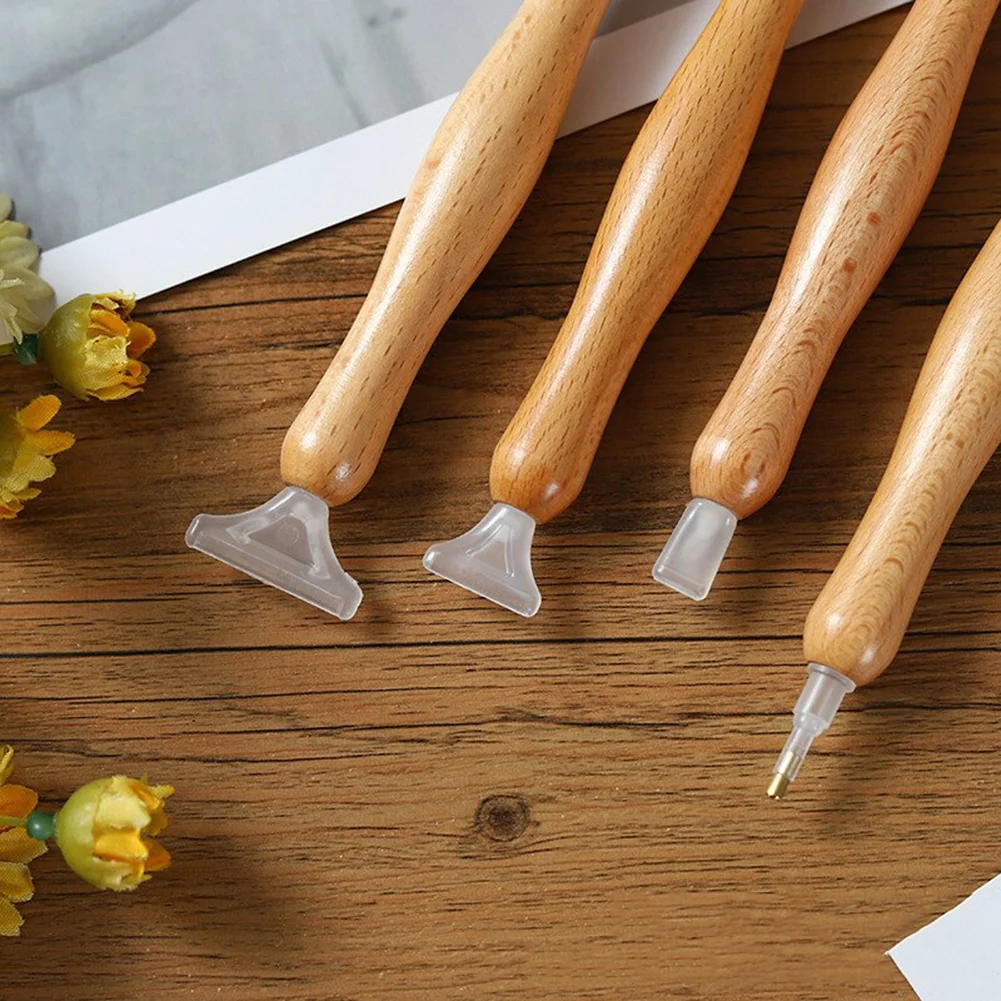 DIY 5D Diamond Painting Pen with 4 Replacement Heads Point Drill Pen Set