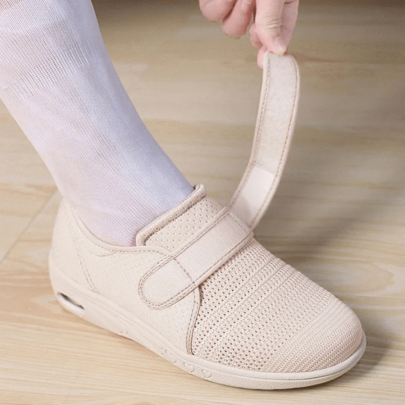 Elder Plus Size Wide Adjustable Diabetic Shoes For Swollen Feet 