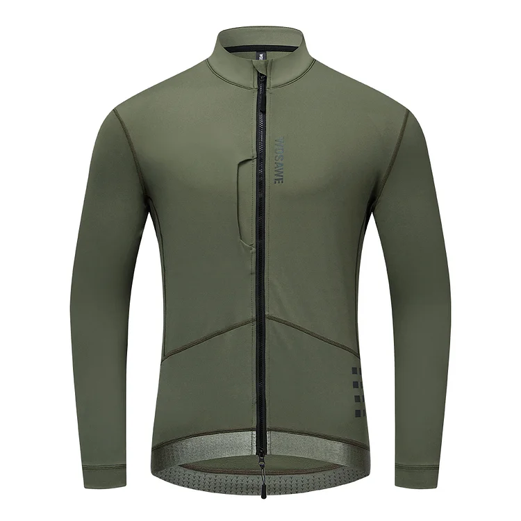 WOSAWE Men Winter Thermal Fleece Cycling Jacket