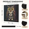 Framed Owl - DIY Button Art Painting Kit for Creativity DIY Pearl Dot Crafts for Gift Home Wall Decor 30*30CM