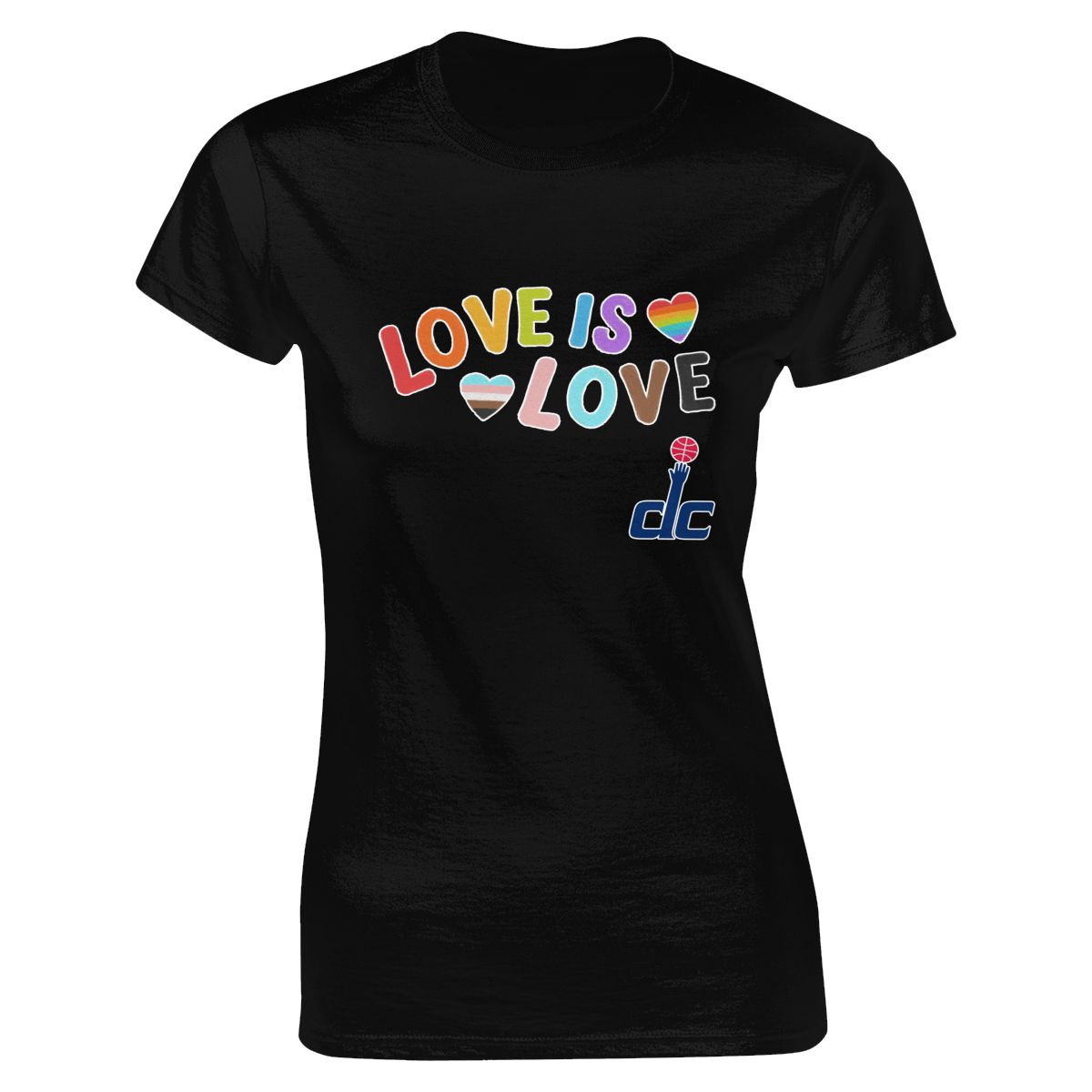 Washington Wizards Love Pride Women's Crewneck T-Shirt