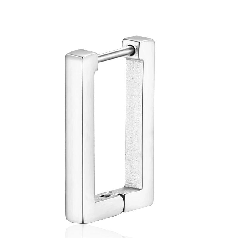 1 Piece Hip-Hop Rock Minimalist Star Heart Shape Metal Button 304 Stainless Steel Copper Gold Plated Hoop Earrings