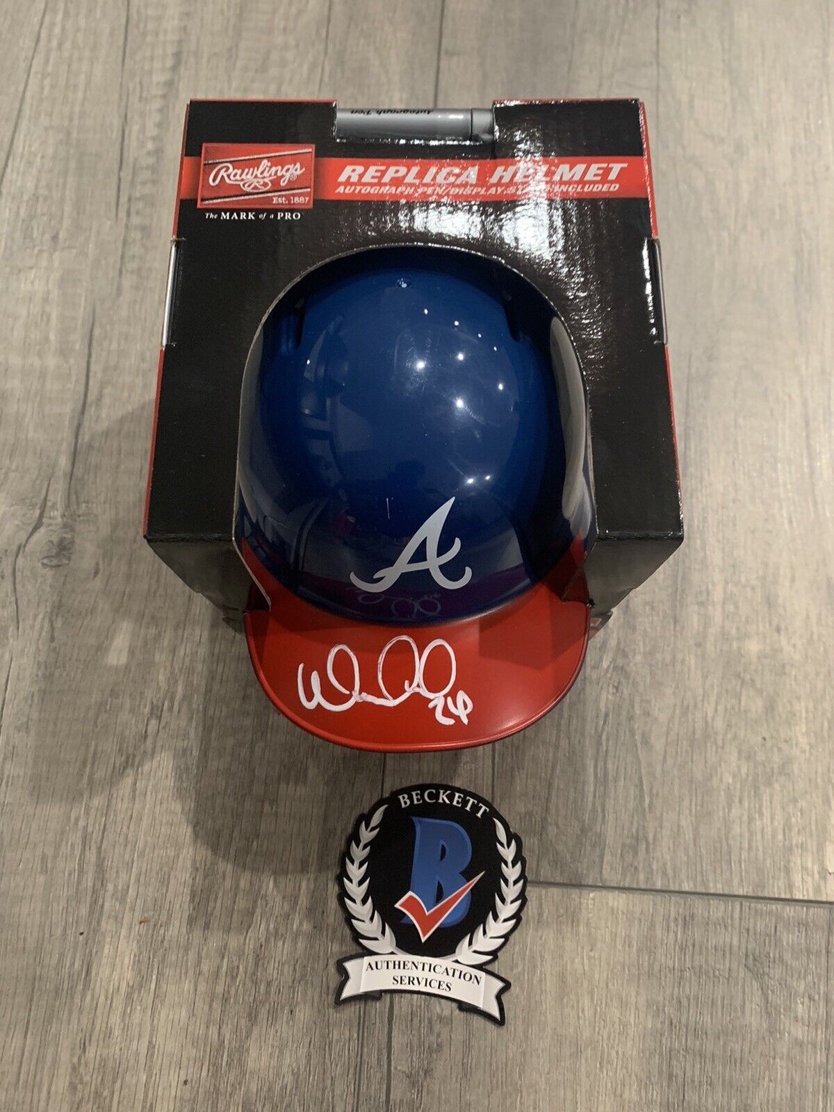 william contreras signed autographed Braves Mini Helmet beckett coa