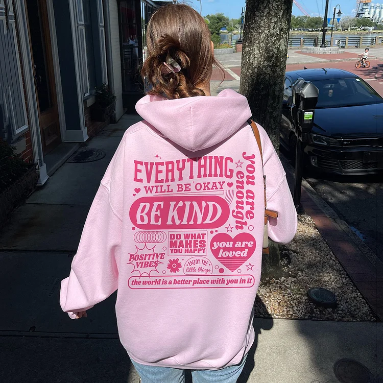 Everything'S Gonna Be Okay Mental Health Graphic Hoodie